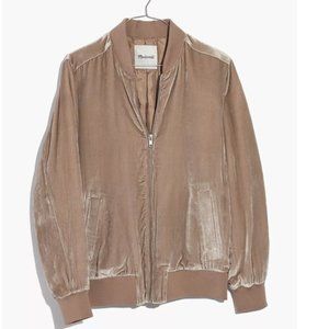 Madewell Velvet Bomber Jacket, XXS